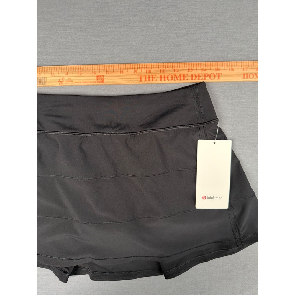 Lululemon Pace Rival Mid-Rise Skirt Black NWT Size 6 Pockets Excellent Tennis - Picture 12 of 13